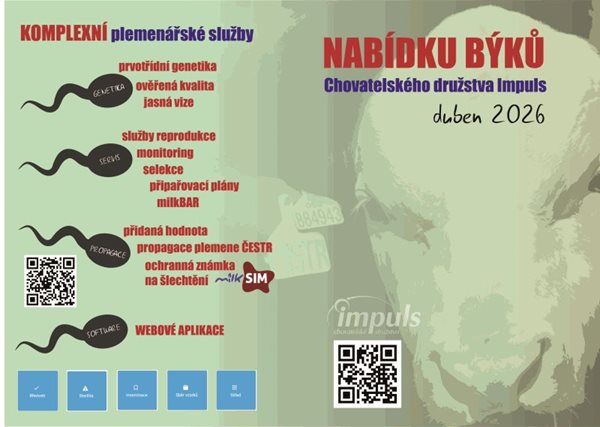 Nabídka býků - duben 2026