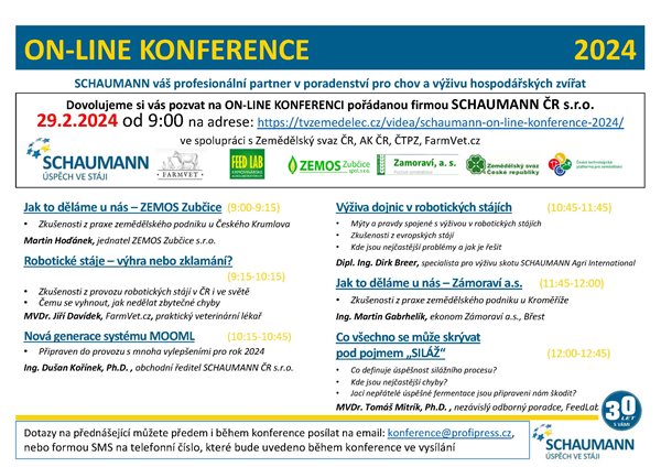 On-line konference společnosti SCHAUMANN ČR s.r.o.
