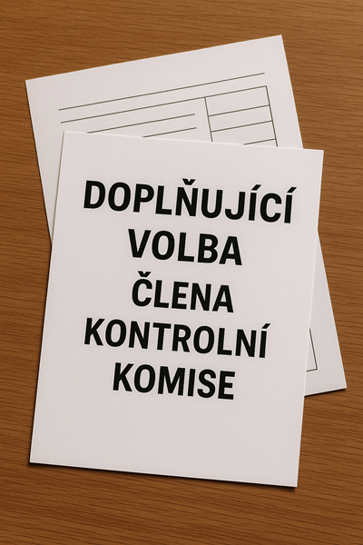 Mimořádná členská schůze – doplňující volba člena kontrolní komise